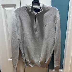 Polo by Ralph Lauren Light Gray Zip-Up Sweater size L